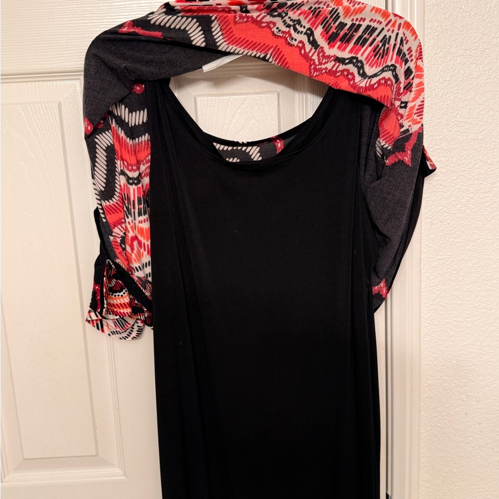 Roz & Ali Black and Red Asymmetrical Dress - Picture 6 of 6